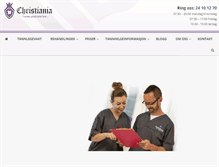 Tablet Screenshot of christiania-tannlegesenter.no